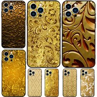 Gold Floral Pattern For Realme C61 C67 C75 C63 C71 C55 C51 C65 C53 GT6 GT7 Pro 10 11 12 13 14 15 Pro Plus Case