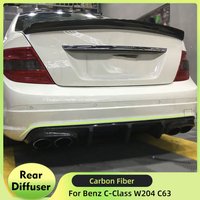 Rear Diffuser Bumper Lip Spoiler for Mercedes Benz C-Class W204 C63 AMG Sedan 4 Door 2008-2011 Carbon Fiber/ FRP Rear Diffuser