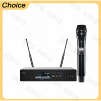 Qlxd K8 Professional Wireless Microphone, Metal Handheld Microphone with Clear Sound Quality Suitable for Stage Performances