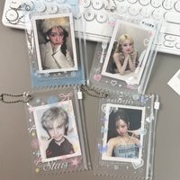 PVC Zipper Pouch 3 Inch Polaroid Photocard Holder Badge Anime Merch Display Storage Bag