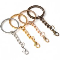 5/10pcs 30mm Metal Keyrings Keychain with Lobster Clasps for Jewelry Making Key Chain Pendants Connector Bags Hook Accessories