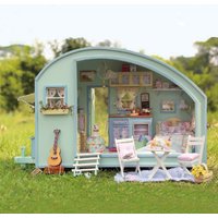 Doll House Miniature Doll DIY Assembly Building Model Villa Kit Production Small Room Girl Toys, Home Bedroom Decoration with Fu