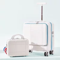 Front Opening Women Travel Suitcase on Universal Mute Wheels Carry Ons Luggage Set Lightweight Luggage Rolling Luggage Case