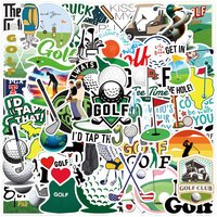 60pcs Ball Sports Golf Graffiti Waterproof DIY Stickers Decorative Clubs Golf Bag Computer Luggage Scooter Phone Exquisite Gift
