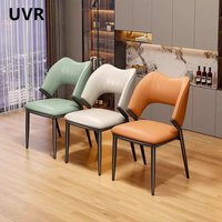 UVR Scandinavian Dining Chair Household Kitchen Backrest Stool Girls Bedroom Makeup Chair Modern Simple Hotel Restaurant Chair