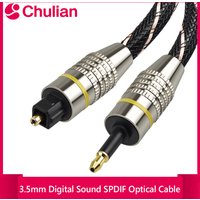 Mini Toslink to Toslink Cable 3.5mm Digital Sound SPDIF Optical Audio Adapter for TV Box Soundbar - Optical out Converter