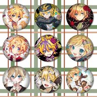 kagamine-S Len Tinplate Brooch Figure Icon Badge Handmade Brooches for Backpack Clothes Decoration