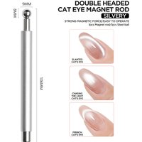 Cat Eye Magnetic Ball With Nail Magnetic Stick Tool Set Double-head Strong Magnet Pen 3D Cat Eye Gel Nail Supplies Magnetic Tool
