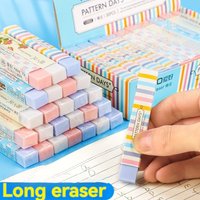 1-30Pcs Cute Eraser Rubber Stripe Flower Pencil Eraser Kawaii Students Korean Stationery School Office Correction Supplies