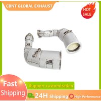 CBNT For Audi SQ7 SQ8 RSQ8 4.0T Exhaust Catted/Catless Downpipe with Heat Shield High Flow Performance Downpipes Exhaust Systems