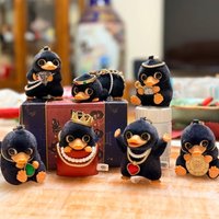 Genuine Niffler Mini Jewelry Museum Series Flocked Blind Box Kawaii Niffler Keychain Decoratio Mystery Box Anime Figure Gift toy
