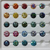 Various Colors Moissanites Stone Aquamarine Sapphire Blue 3.0--11mm Round Cut Moissanite Diamond With GRA Certificat For Jewelry