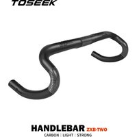 AliExpress TOSEEK Full Carbon Fiber Handlebar 380/400/420/440mm Bent Bar Black Matte Finish Road Bike Carbon Handlebar Bicycle Parts