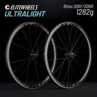 AliExpress ELITEWHEELS ELITEWEELS 1282g Ultralight Road Bike Carbon Fiber Wheelset Tubeless Rims BITEX Straight Pull Hubs 38mm Wheel Frame High Bike