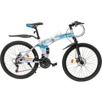 AliExpress 21 Speed 26 Inch Mountain Bike, Foldable Mountain Bike, High Carbon Steel Body, Dual Disc Brake System, for Adults Youth Use