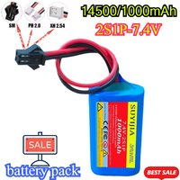 14500 2S1P 7.4V Lithium-ion Battery Pack 1000mAh Suitable for Power Toy Water Bullet Gun Toy Accessories 7.4V Battery RC Toys