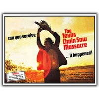 THE TEXAS CHAINSAW MASSACRE 1974 METAL SIGN WALL PLAQUE Film Movie Advert poster-Aluminum