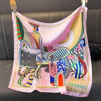 2026 New Print Silk Square Scarf for Women Soft Satin Neckerchief Scarves Bag Ribbon Female Silk Head Scarf Ladies Luxury Design