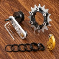 Single Speed Conversion Kit with Chain Tensioner CNC-Machined Single Speed Conversion Kit Cassette with Spacer Anodized