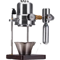 New Portable Manual Espresso Coffee Maker, Mini Air Pump Pneumatic Machine for Camping Office Home, Compact Metal Body