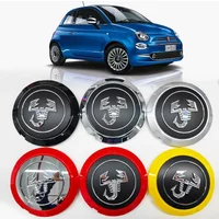 4 szt. Dekielki na felgi samochodowe z logo Skorpiona, 133mm, osłony piast kół, nakładki na felgi, emblematy dla Fiat Abarth 500 500C 500L 500X