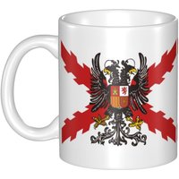 DIY Spanish Legion Ceramic Mugs Customized Spain Burgundy Cross Coffee Cup Creative Present