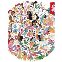 AliExpress 50PCS Disney Princess Stickers DIY Skateboard Luggage Phone Bike Car Kids Toy Cute Cartoon Decal Gift
