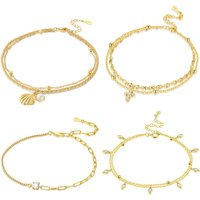 Orstarry S925 Sterling Silver Summer Minimalist Asymmetrical Chain Anklets Women Lady Ankle Bracelet Prom Foot Party Jewelry