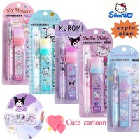 Sanrio My Melody Hello Kitty Kuromi Cinnamoroll automatic pencil set cute cartoon high-quality 0.5 with lead stationery prize
