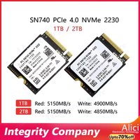 SN740 1TB 512G 256G SSD M.2 2230 Gen 4 PCIe 4.0 X 4 2TB NVMe Solid State Drive for Steam Deck Microsoft Surface ProX