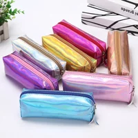 Cool Pencil Case Super PU Laser Pencils Bags Large Capacity Cool Laser Pencil Bag Stationery Pouch Office School Supplies