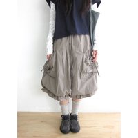 Women Summer Korean Style Street Casual Versatile Pleated Safari Style Skirt Half Body Skirts