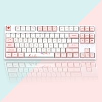 140 Keys Lucky Pig Keycaps Cherry Profile Pink White English Keycap PBT Dye Sublimation Mechanical Keyboard Keycap For MX Switch