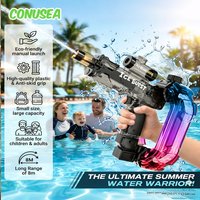 2026 Large Capacity Water Gun Toy Guns Pistol Burst Electric Watergun with Cool Light 8M Long Range Outdoor Pool Beach Play Toys