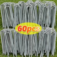 4x10cm U-shaped Garden Staples Landscape Spike Fence Tubing Stakes Sod Pins for Holding Lawns Barrier Ground Nails Wholesale