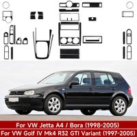 Pour VW Jetta A4 Bora Golf IV MK4 R32 GTI Variant (1997-2005) Panneau de volant de voiture, autocollant intérieur en fibre de carbone.