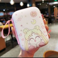 Anime Sailors Moon Data Cable Storage Bag Cute Cartoon CCD Camera Box Portable Handbag Large Capacity Lipstick Bags Hard Shell