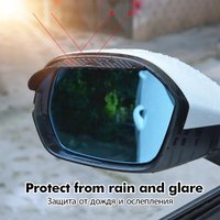 Car Rain Visor Side Mirror Cover Carbon Fiber Pattern Rearview Mirror Sun Rain Shield Universal Auto Rain Guard for Vehicle