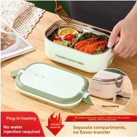304 Stainless Steel Electric Lunch Box Portable Food Warmer for Office Student Use