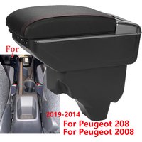 For Peugeot 2008 Armrest For Peugeot 208 Car Armrest Box 2019-2024 Retrofit Parts Interior Details Storage Box Accessories