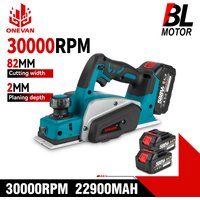 ONEVAN 30000RPM Cordless Electric Planer Brushless Electric Router Trimmer Woodworking Power Tool For Makita 18V Battery Pin