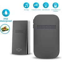 Wireless Doorbell No Battery EU/UK/US Plug required Waterproof Self-Powered Door bell Sets Home Outdoor Kinetic Ring Chime