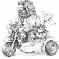 617PCS Creative Hagrid Harry Building Blocks Model Set Motorcycle Birthday Celebration Supplies Gifts Adults Party Favors