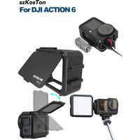 2 in1 Rabbit Cage For DJI OSMO Action 6 Quick Release Extension Frame Mount With Sunshade Anti fall Protective Frame Case