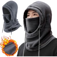 AliExpress Unisex Winter Balaclava Knit Hooded Windproof Cycling Face Mask with Drawstring Motorcycle Riding Headgear Warm Knitted Caps