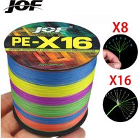 JOF X8 X16 Strands PE Braided Fishing Lines 0.16mm-0.8mm 18-200LB 300M 500M Multifilament Wires Sea Fish Line Ocean Rock Fshing