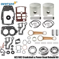 6E7/682 Crankshaft & Power Head Rebuild Kit For Yamaha 2T 9.9 15HP 2Cyl 9.9C 15B Outboard Engine