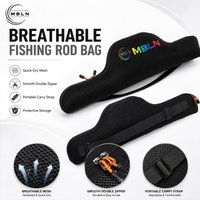 MBLN 65cm Fishing Bag Foldable Multifunctional Portable Fishing Rod Bag Fishing Rod Reel Tool Storage Bag