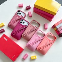 RHO Makeup Dopamine Lip Gloss Support Case for iPhone 15 16 17 Air 12 ProMax 13 14 Pro Max Plus Lipstick Holder Phone Soft Cover
