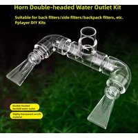 1SetAquarium Tank Pump Duckbill Water Output Double Headed Universal Fish Tank Sprinkler Garden Irrigation Water Pipe Connectors